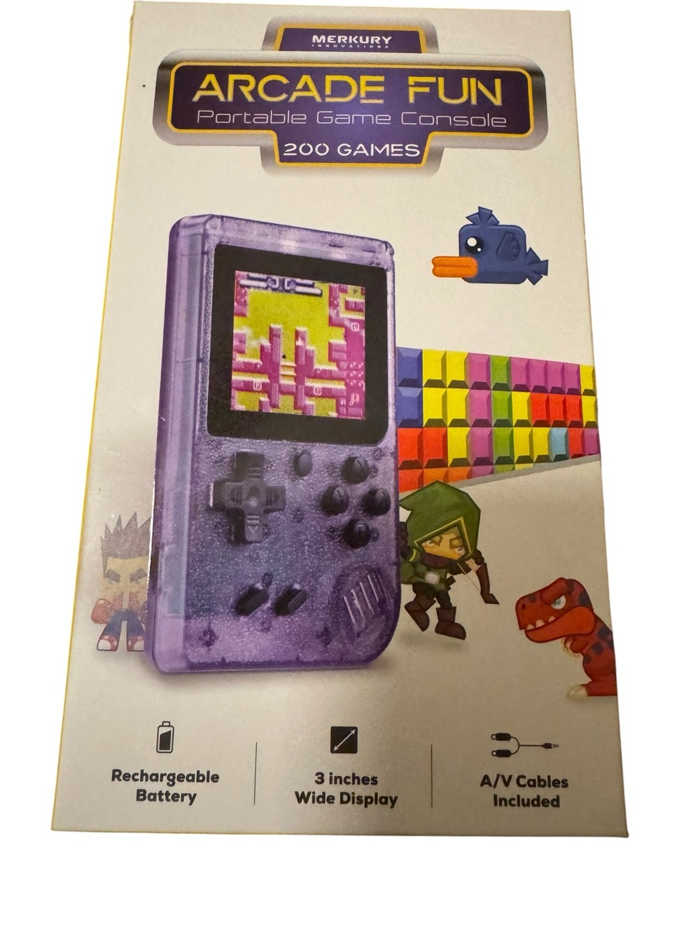 Merkury Innovations Arcade Fun Portable Game Console 200 Games- Brand new in box